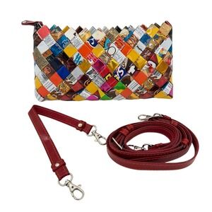 Nahui Ollin Recycled Candy Wrapper Convertible Clutch Crossbody